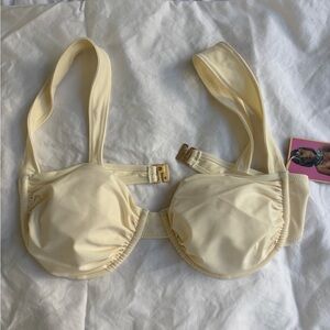 Strawberry Milk Mob Cream Bikini Top